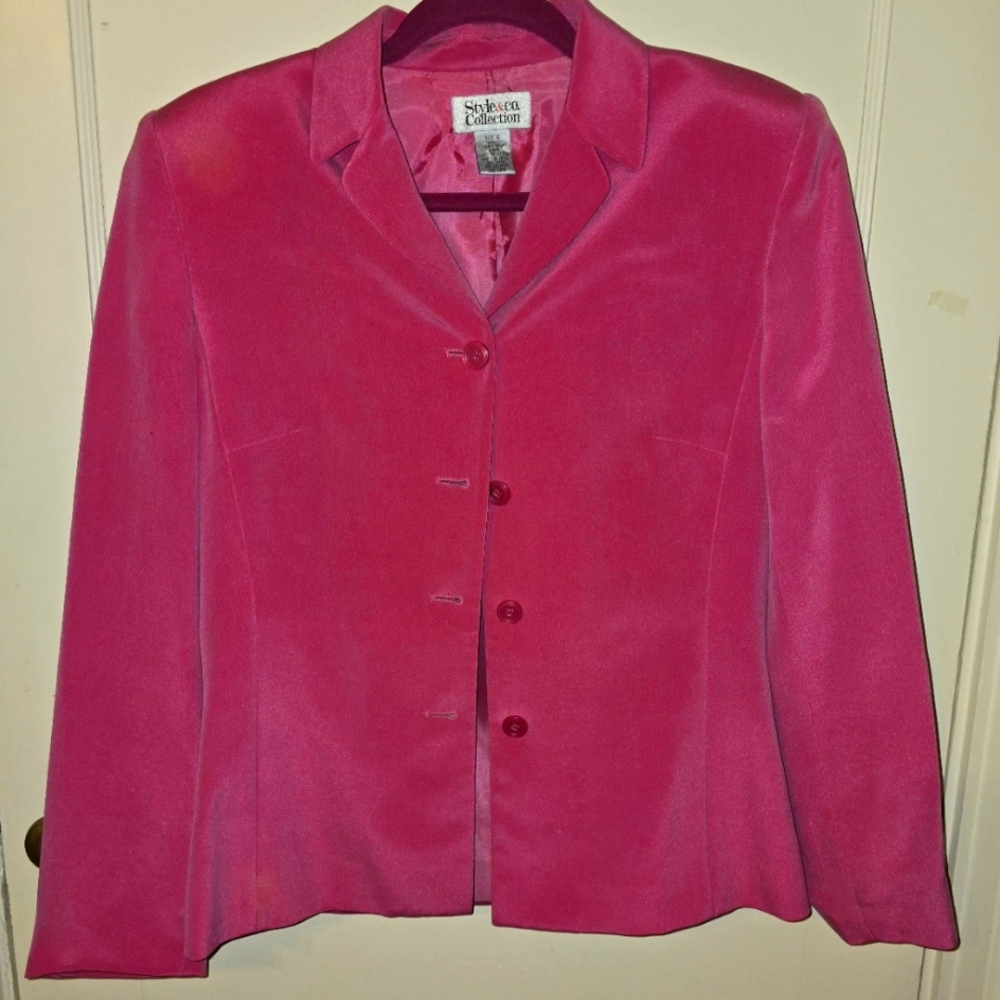 Pink 4 Button Style & Co Women's Blazer Sz 6